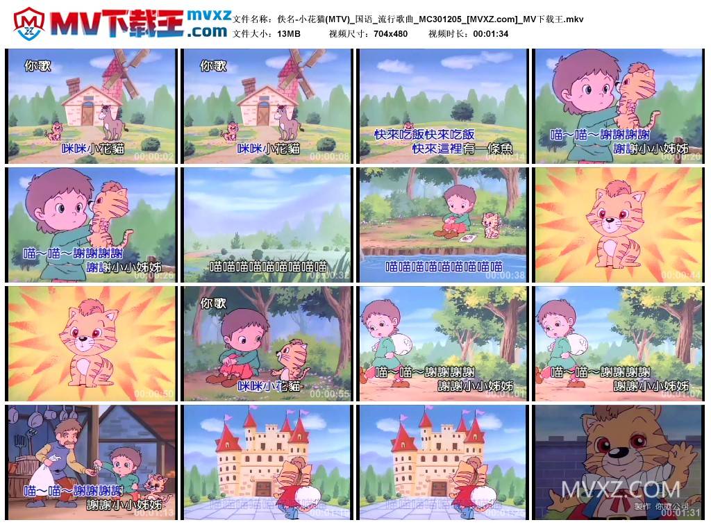 佚名-小花猫(MTV)_国语_流行歌曲_MC301205